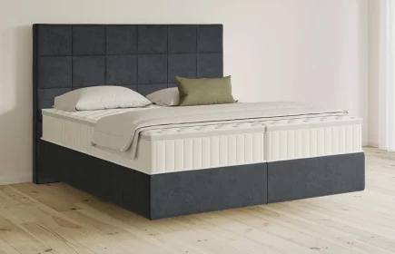 Mozart Boxspringbett Serie 5 Schubert 200x200 Samt Anthrazit H3/H3 schwebend Königliche Matratze