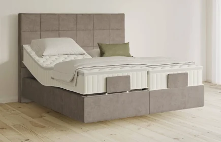 Mozart Boxspringbett Serie 5 Schubert 240x200 elektrisch Samt Cookie H3/H3 schwebend Königliche Matratze