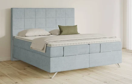 Mozart Boxspringbett Serie 5 Schubert 240x200 Feiner Stoff Frosted Azure H4/H2