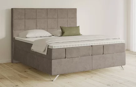 Mozart Boxspringbett Serie 5 Schubert 240x220 elektrisch Samt Beigebraun H3/H3