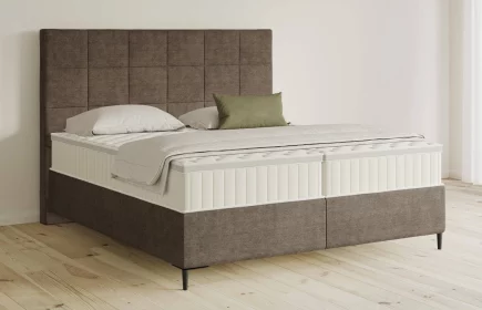 Mozart Boxspringbett Serie 5 Schubert 240x220 Feiner Stoff Braun H4/H3 Königliche Matratze