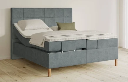 Mozart Boxspringbett Serie 5 Schubert 280x200 elektrisch Samt Dusty Blues H3/H3