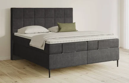 Mozart Boxspringbett Serie 5 Schubert 280x200 Feiner Stoff Carbon Grey H3/H3