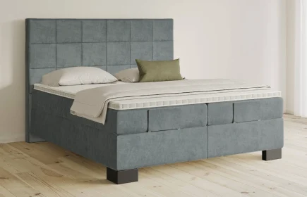 Mozart Boxspringbett Serie 5 Schubert 280x210 Samt Dusty Blues H4/H3
