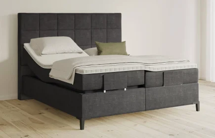 Mozart Boxspringbett Serie 5 Schubert 280x220 elektrisch Feiner Stoff Carbon Grey H3/H2