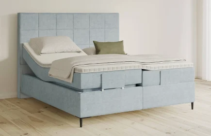 Mozart Boxspringbett Serie 5 Schubert 280x220 elektrisch Feiner Stoff Frosted Azure H3/H3
