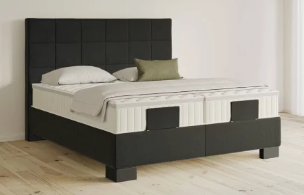 Mozart Boxspringbett Serie 5 Schubert 280x220 elektrisch Samt Schwarz H3/H3 Königliche Matratze