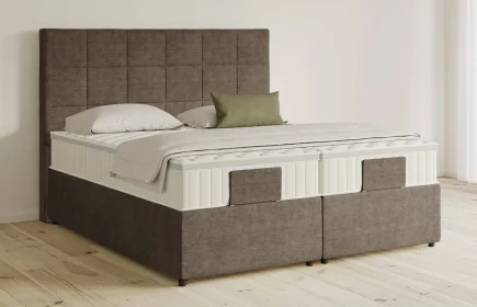 Mozart Boxspringbett Serie 5 Schubert 280x220 mit Bettkasten Feiner Stoff Nutshell H2/H2 Königliche Matratze