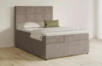 Mozart Boxspringbett Serie 5 Schubert 90x200 mit Bettkasten Samt Cookie H3