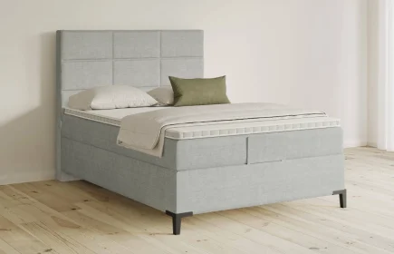 Mozart Boxspringbett Serie 5 Soler 140x190 Feiner Stoff Lunar Mist H3