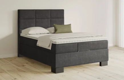 Mozart Boxspringbett Serie 5 Soler 140x200 Feiner Stoff Carbon Grey H3