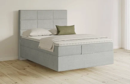 Mozart Boxspringbett Serie 5 Soler 140x200 Feiner Stoff Lunar Mist H3 schwebend