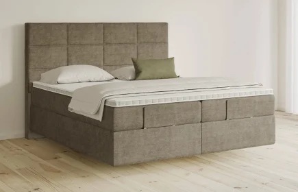 Mozart Boxspringbett Serie 5 Soler 160x200 Feiner Stoff Dusty Taupe H3/H4 schwebend