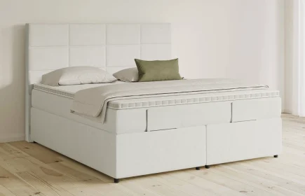 Mozart Boxspringbett Serie 5 Soler 160x200 mit Bettkasten Samt Vanilla Nice H2/H2