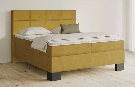 Mozart Boxspringbett Serie 5 Soler 160x200 Samt Goldgelb H3/H4