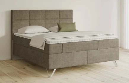 Mozart Boxspringbett Serie 5 Soler 180x200 Feiner Stoff Dusty Taupe H3/H3