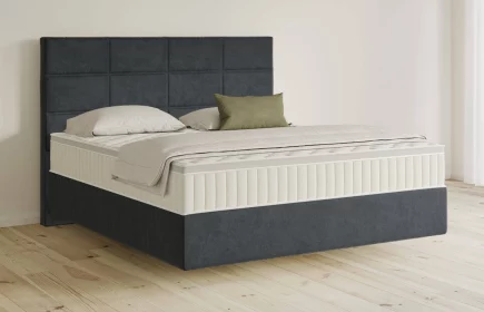 Mozart Boxspringbett Serie 5 Soler 180x200 Samt Anthrazit H4/H3 schwebend Königliche Matratze