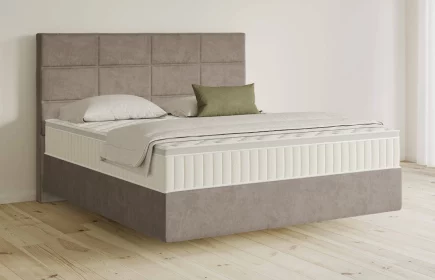 Mozart Boxspringbett Serie 5 Soler 180x200 Samt Beigebraun H2/H3 schwebend Königliche Matratze