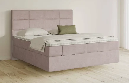 Mozart Boxspringbett Serie 5 Soler 180x200 Samt Blossom Pink H3/H3 schwebend