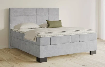 Mozart Boxspringbett Serie 5 Soler 180x200 Samt Fog Grey H4/H3