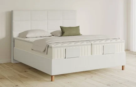 Mozart Boxspringbett Serie 5 Soler 180x200 Samt Vanilla Nice H3/H3 Königliche Matratze
