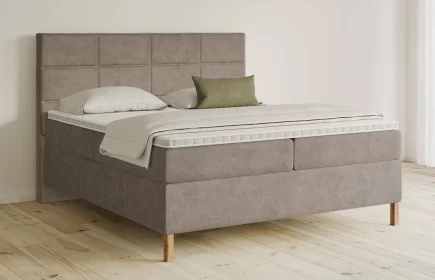 Mozart Boxspringbett Serie 5 Soler 180x210 Samt Beigebraun H3/H3