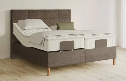 Mozart Boxspringbett Serie 5 Soler 180x220 elektrisch Feiner Stoff Nutshell H3/H3 Königliche Matratze
