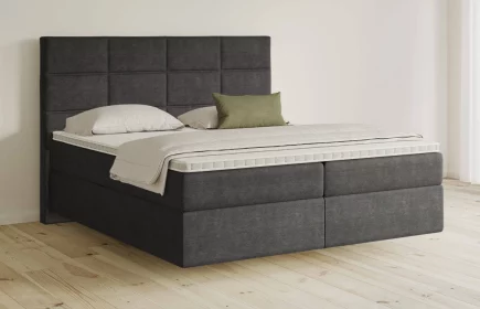 Mozart Boxspringbett Serie 5 Soler 180x220 Feiner Stoff Anthrazit H3/H4 schwebend