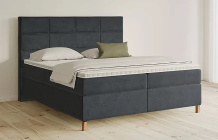 Mozart Boxspringbett Serie 5 Soler 180x220 Samt Anthrazit H3/H2