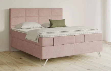 Mozart Boxspringbett Serie 5 Soler 240x190 Feiner Stoff Rose Glow H3/H3