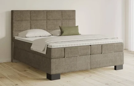 Mozart Boxspringbett Serie 5 Soler 240x200 Feiner Stoff Dusty Taupe H2/H3