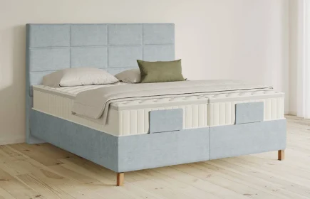 Mozart Boxspringbett Serie 5 Soler 240x200 Feiner Stoff Frosted Azure H3/H3 Königliche Matratze