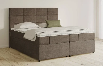 Mozart Boxspringbett Serie 5 Soler 240x200 mit Bettkasten Feiner Stoff Nutshell H2/H4