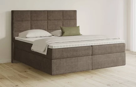 Mozart Boxspringbett Serie 5 Soler 240x220 Feiner Stoff Braun H2/H2 schwebend