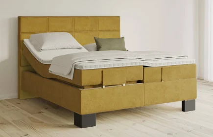 Mozart Boxspringbett Serie 5 Soler 280x200 elektrisch Samt Mustard H2/H3