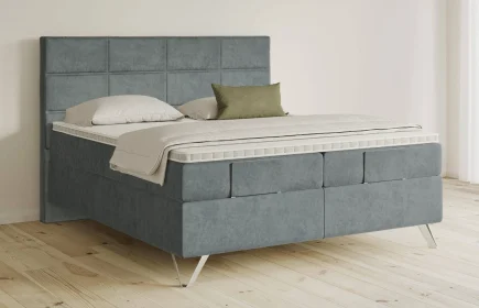 Mozart Boxspringbett Serie 5 Soler 280x200 Samt Dusty Blues H3/H2