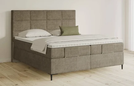Mozart Boxspringbett Serie 5 Soler 280x210 Feiner Stoff Dusty Taupe H3/H3