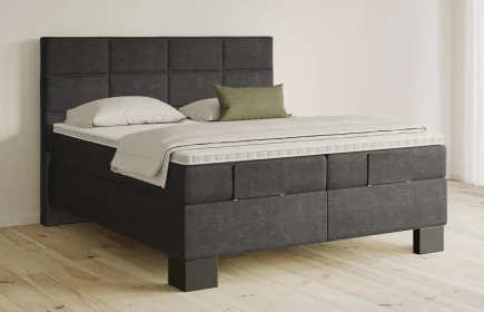 Mozart Boxspringbett Serie 5 Soler 280x220 Feiner Stoff Carbon Grey H3/H3