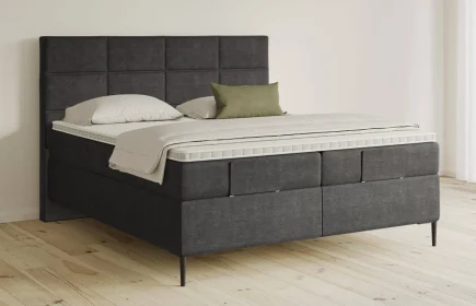 Mozart Boxspringbett Serie 5 Soler 280x220 Feiner Stoff Carbon Grey H4/H3