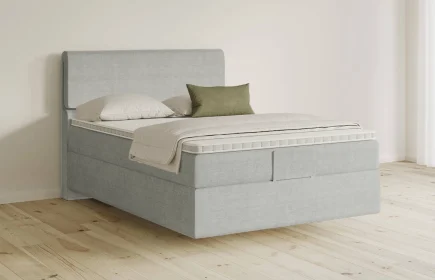 Mozart Boxspringbett Serie 5 Strauss 140x200 Feiner Stoff Lunar Mist H2 schwebend
