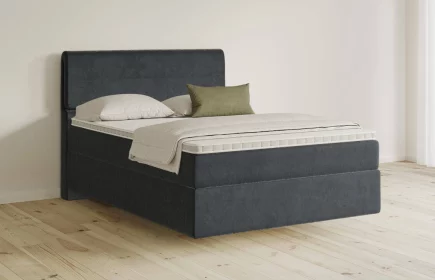 Mozart Boxspringbett Serie 5 Strauss 140x200 Samt Anthrazit H3 schwebend