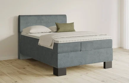 Mozart Boxspringbett Serie 5 Strauss 140x200 Samt Dusty Blues H3