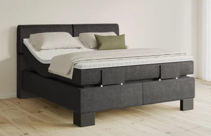 Mozart Boxspringbett Serie 5 Strauss 180x190 elektrisch Feiner Stoff Carbon Grey H3/H3
