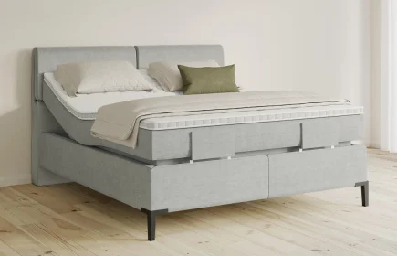 Mozart Boxspringbett Serie 5 Strauss 180x200 elektrisch Feiner Stoff Lunar Mist H3/H3