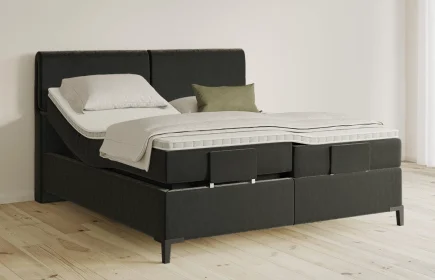 Mozart Boxspringbett Serie 5 Strauss 180x200 elektrisch Samt Raven Silk H3/H2