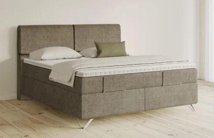 Mozart Boxspringbett Serie 5 Strauss 180x200 Feiner Stoff Dusty Taupe H2/H3