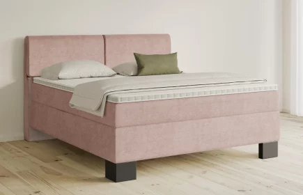 Mozart Boxspringbett Serie 5 Strauss 180x200 Feiner Stoff Rosa H2/H3