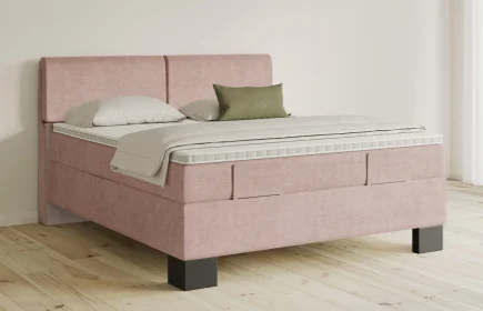 Mozart Boxspringbett Serie 5 Strauss 180x200 Feiner Stoff Rose Glow H2/H3