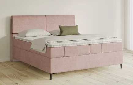 Mozart Boxspringbett Serie 5 Strauss 180x200 Feiner Stoff Rose Glow H3/H4
