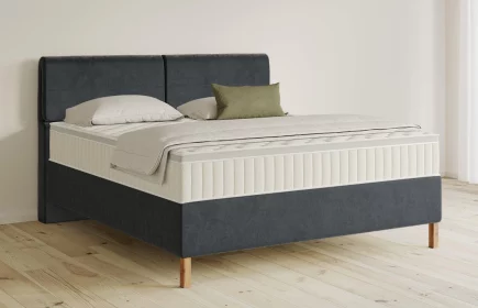 Mozart Boxspringbett Serie 5 Strauss 180x200 Samt Anthrazit H2/H2 Königliche Matratze